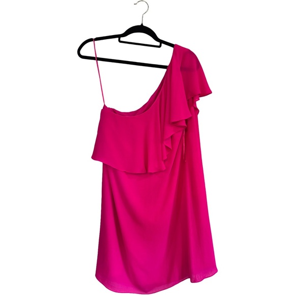 CECE hot pink asymmetrical dress size 10 - Picture 1 of 4